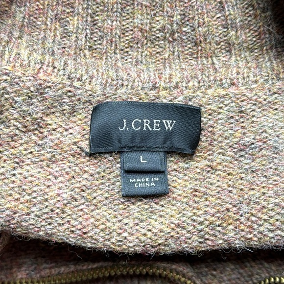 J. Crew Brown Wool Full Zip Sweater - Picture 7 of 10